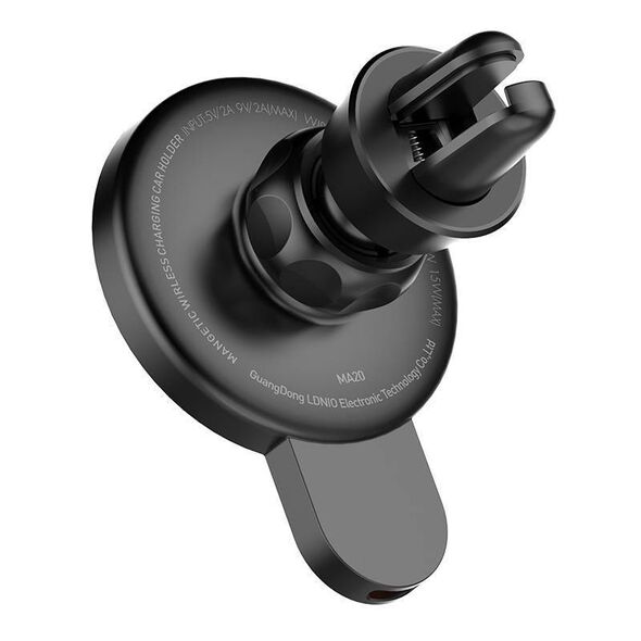 LDNIO Car Mount ,MA20 with inductive charger 15W and metal ring (Black) 5905316145795