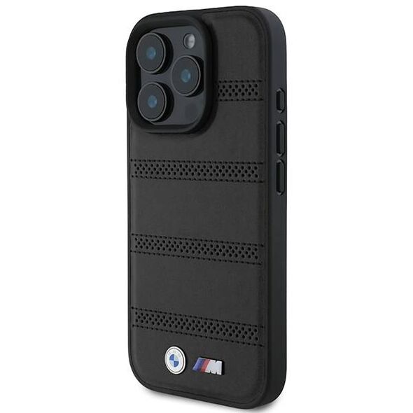 Original Case IPHONE 16 PRO BMW Hardcase M Perforated & Stitched Line MagSafe (BMHMP16L23PUSPK) black 3666339324223
