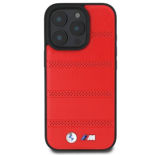 Original Case IPHONE 16 PRO BMW Hardcase M Perforated & Stitched Line MagSafe (BMHMP16L23PUSPR) red 3666339324261