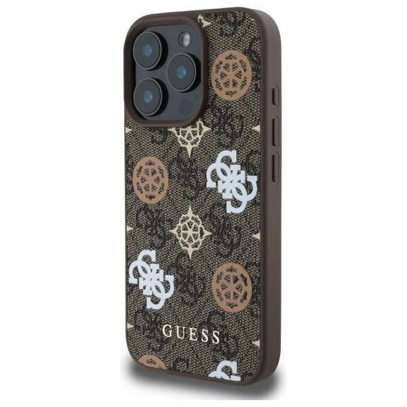 Original Case IPHONE 16 PRO MAX Guess Hardcase IML Peony On 4G Background MagSafe (GUHMP16XP4PWPW) brown 3666339303082