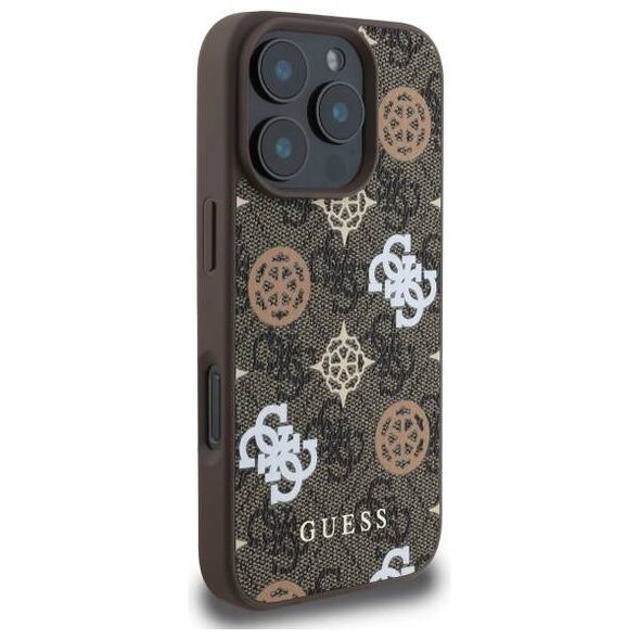 Original Case IPHONE 16 PRO MAX Guess Hardcase IML Peony On 4G Background MagSafe (GUHMP16XP4PWPW) brown 3666339303082