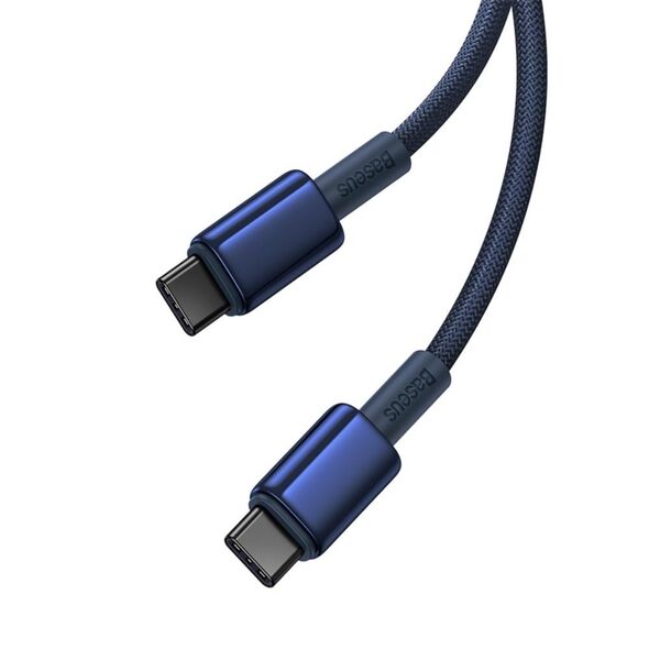 Baseus Tungsten Gold Fast Charging Data Cable Type-C to Type-C 100W 2m Deepsea Blue 6932172655532