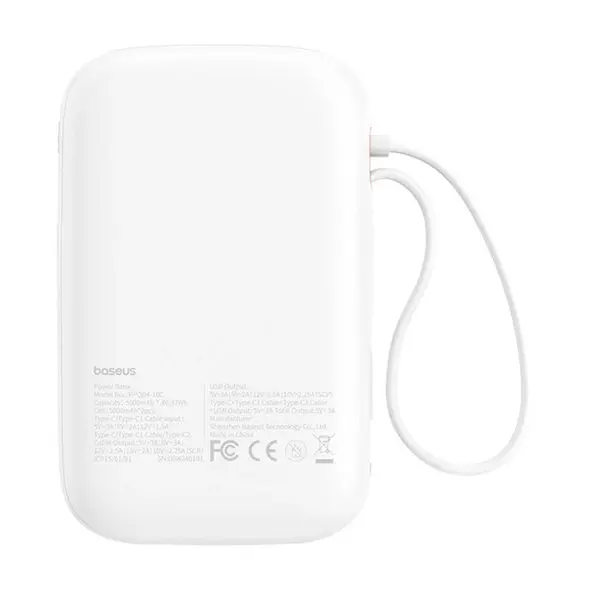 Baseus QPow 2 10000mAh 30W 2xUSB-C powerbank (white)