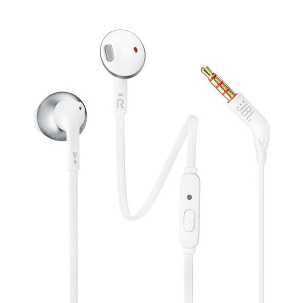 Hands Free Stereo JBL Tune T205 3.5mm Ασημί 6925281928345 6925281928345 έως και 12 άτοκες δόσεις