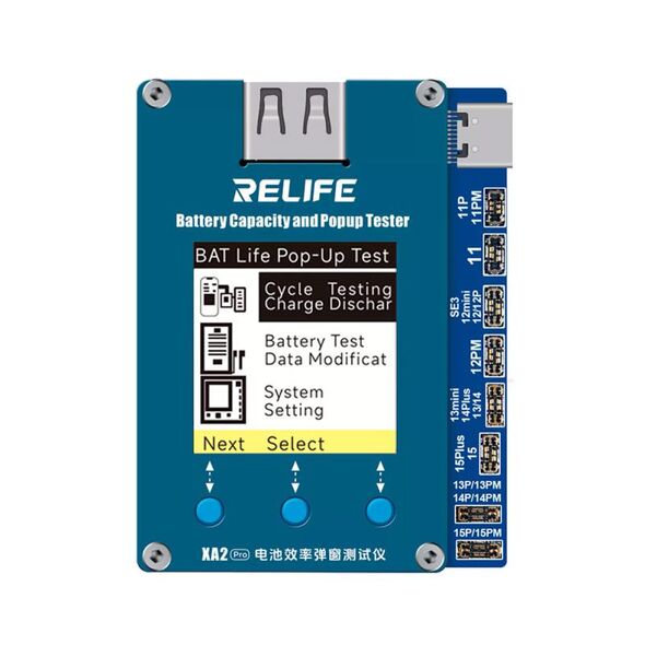Όργανο Ελέγχου/ Επισκευής Μπαταρίων Relife XA2 Pro για iPhone 11 έως 15 Series 6941590210377 6941590210377 έως και 12 άτοκες δόσεις