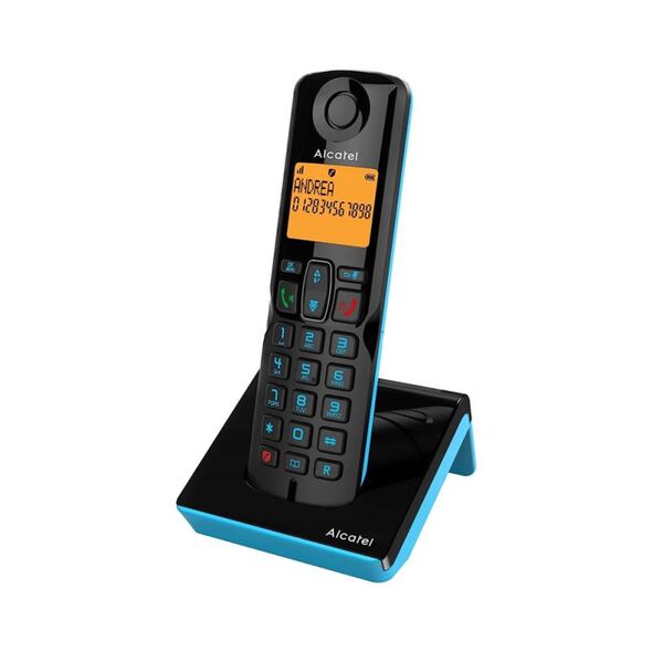 Ασύρματο Τηλέφωνο Alcatel S280 με Δυνατότητα Αποκλεισμού Κλήσεων Μαύρο-Μπλε 3700601425383 3700601425383 έως και 12 άτοκες δόσεις