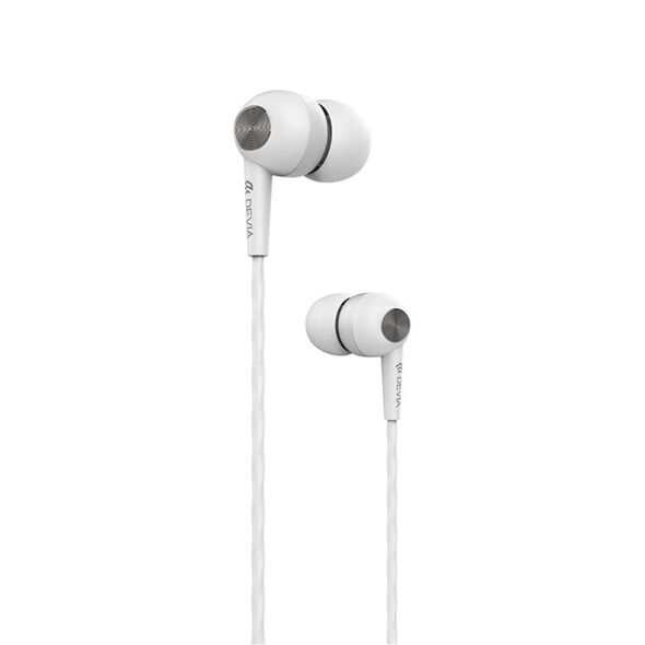 Hands Free Stereo Devia EL064 3.5mm Kintone Λευκό 6938595325571 6938595325571 έως και 12 άτοκες δόσεις