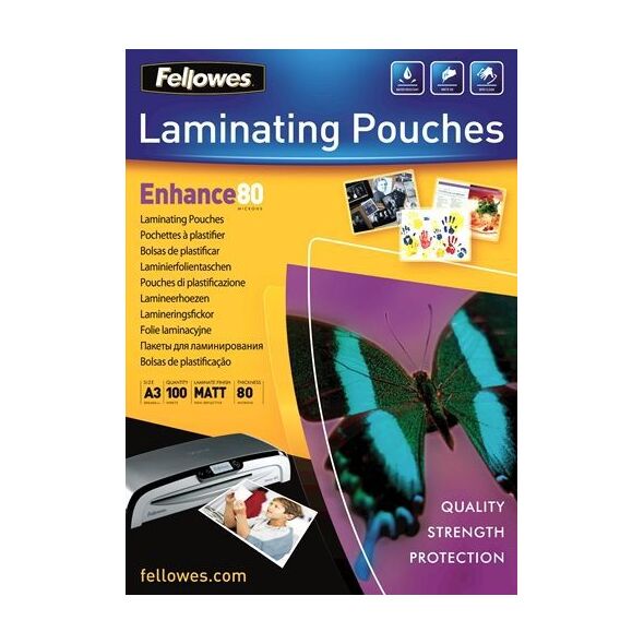 Fellowes folia do laminacji matowa 80 µ, 216x303 mm A4, 100 szt. (5452101)