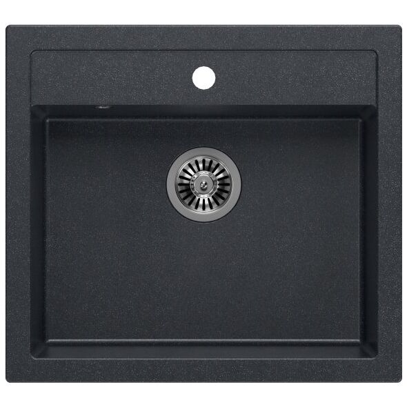 Zlewozmywak Quadron BILL 110 GraniteQ black diamond/elementy stalowe