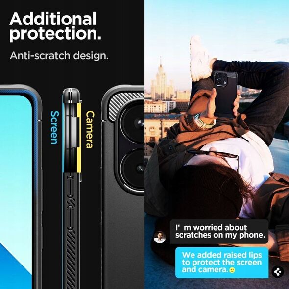Spigen Spigen Rugged Armor, matte black - Xiaomi Redmi Note 13