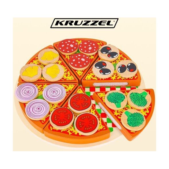 Kruzzel Pizza drewniana -  zestaw 22471