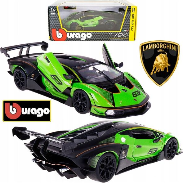 Bburago Bburago Race Lamborghini Essenza SCV12 Model Vehicle (green/black)