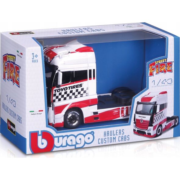 Bburago BBU 1:43 Street Fire HaulersCustom white/red 32201