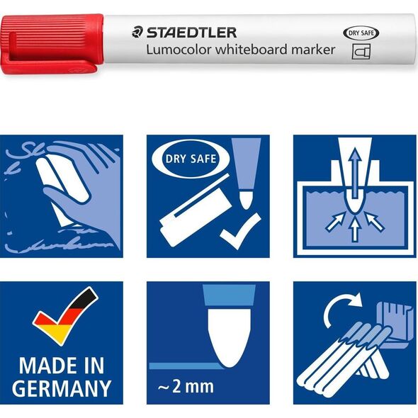 Staedtler STAEDTLER Whiteboardmarker Lumocolor 6St Box