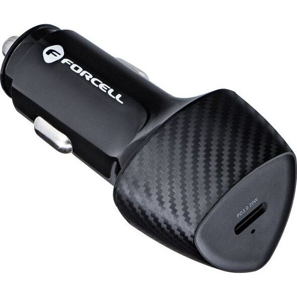 Ładowarka ForCell FORCELL F-ENERGY Carbon CC50-1C ładowarka samochodowa Typ C + kabel Typ C do Typ C PD 3A 20W czarna