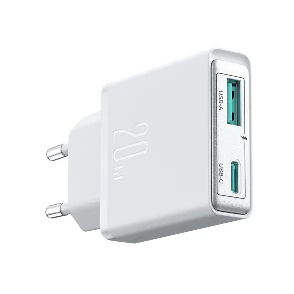 Joyroom JR-TCF14 network charger USB-A USB-C 20W PD QC3.0 white