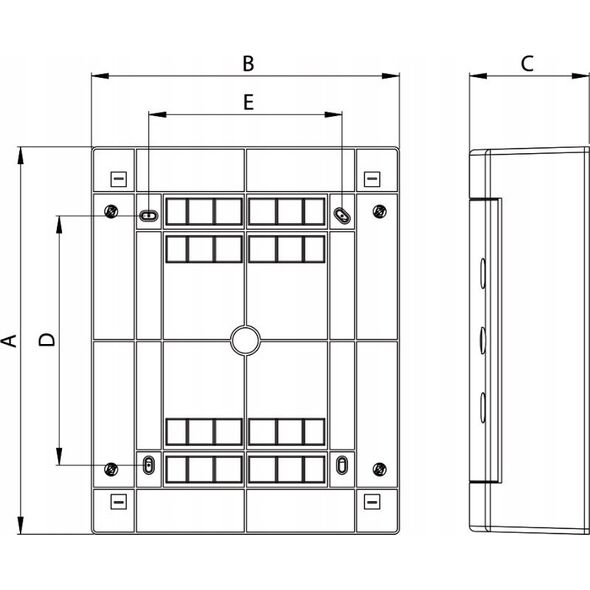 Etipo Obudowa ETI Polam 001100321 natynkowa 4x18 modułowa drzwi białe ECT 4x18PO-s