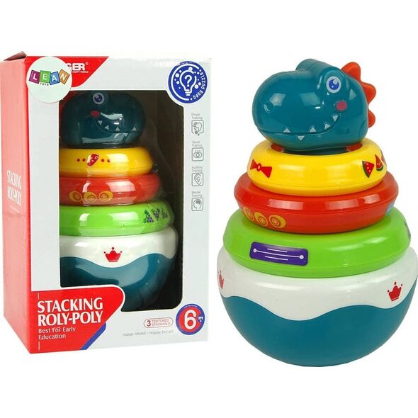 LeanToys Grzechotka Bańka Smok Kolorowe Obręcze
