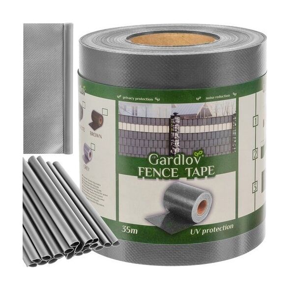 Gardlov Taśma ogrodzeniowa 19cmx35m 630g/m2 szara 23704