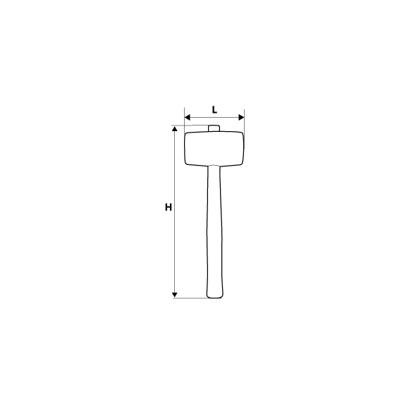 Neo Młotek gumowy rączka drewniana 680g 380mm (25-053)