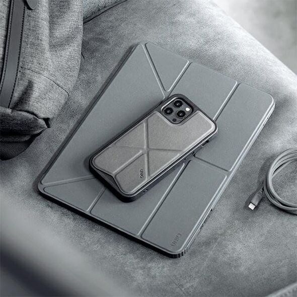 Etui na tablet Uniq UNIQ etui Moven iPad Pro 12,9" (2021) Antimicrobial szary/charcoal grey