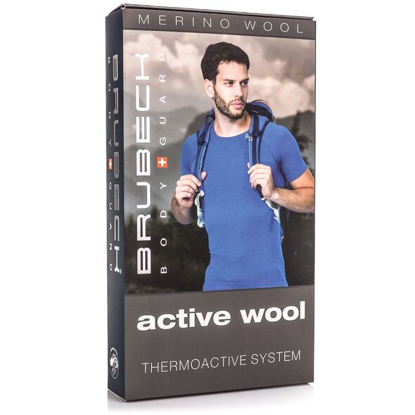 Brubeck Spodnie męskie z długą nogawką Active Wool czarne r. L (LE11710)