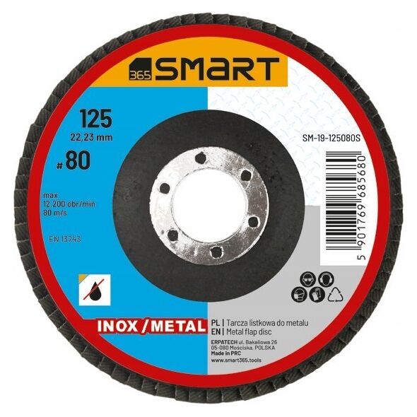 Smart flap disc inox/metal 125mm gr 80 smart 7468677 5901769685680