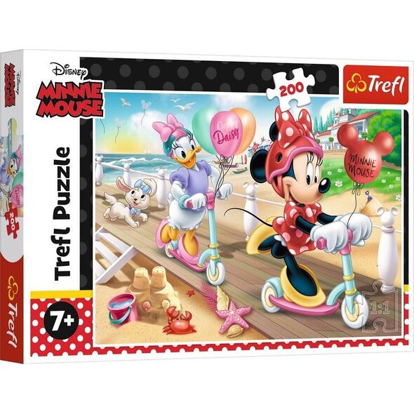 Trefl Puzzle 200 Minnie na plaży