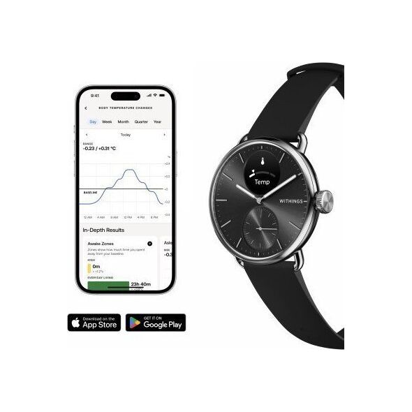 Zegarek Withings Withings ScanWatch 2, 38 mm black
