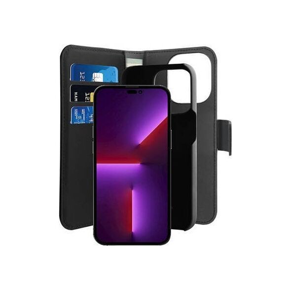 Puro Etui PURO Wallet Detachable 2w1 Apple iPhone 14 Pro Max (czarny)