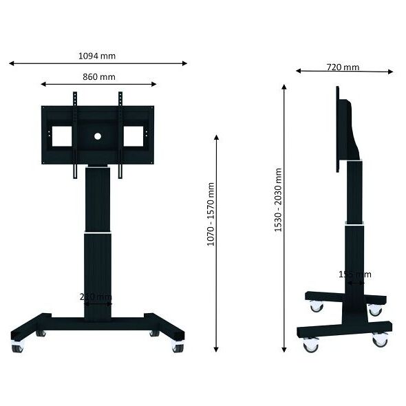 Neomounts Stojak podłogowy PLASMA-M2500BLACK 42'' - 100''