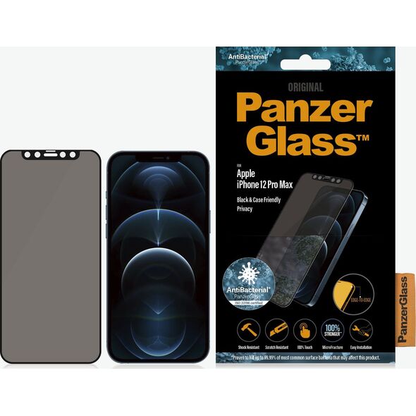 PanzerGlass Szkło hartowane do iPhone 12 Pro Max Privacy Balck (P2712)