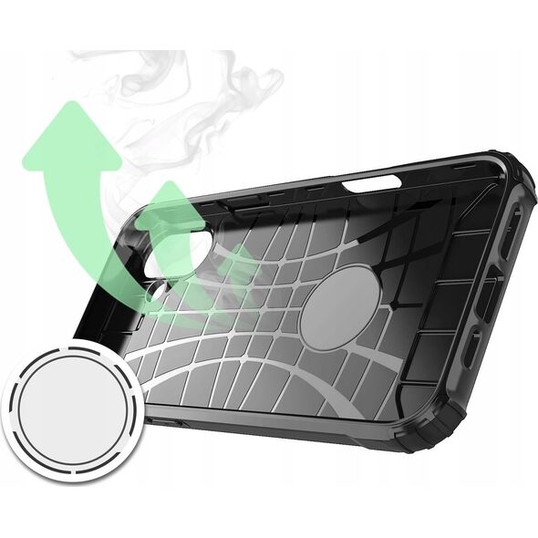 Etui Hybrid Armor pancerne na iPhone 16 Plus - czarne