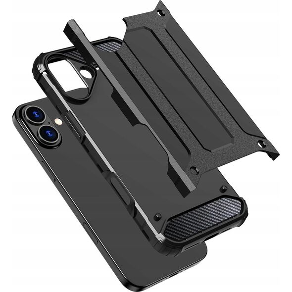 Etui Hybrid Armor pancerne na iPhone 16 Plus - czarne