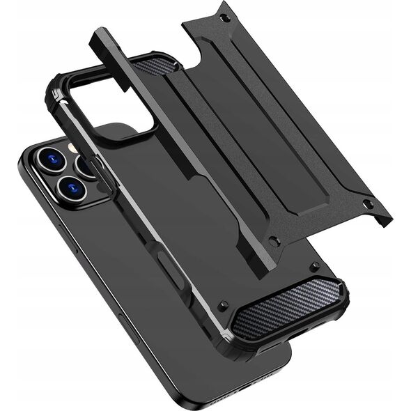 Etui Hybrid Armor pancerne na iPhone 16 Pro Max - czarne