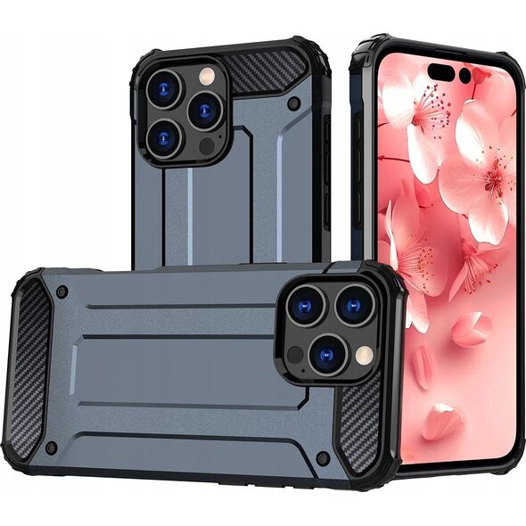 Etui Hybrid Armor pancerne na iPhone 16 Pro - niebieskie