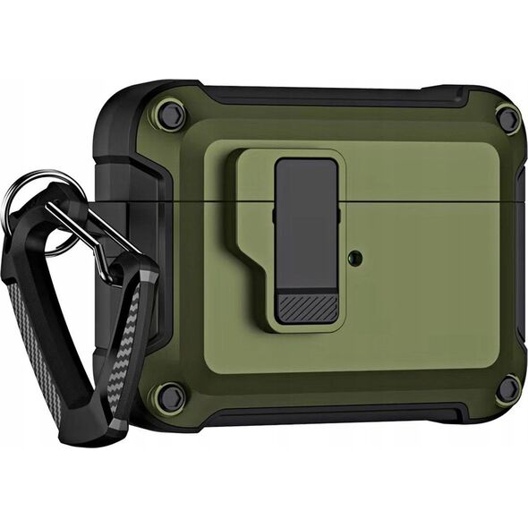 Pro Armour Airpods Case with hook - AirPods 4 olive