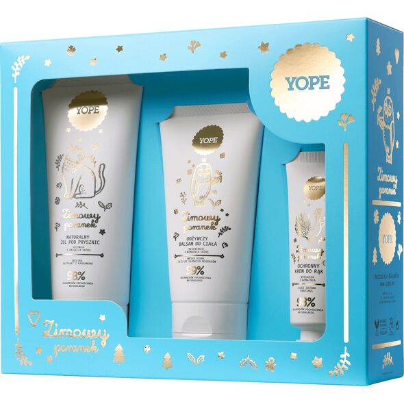 Yope YOPE ZESTAW ZIMOWY PORANEK ŻEL POD PRYSZNIC 200 ML+BALSAM DO CIAŁA 150 ML+KREM DO RĄK 50 ML