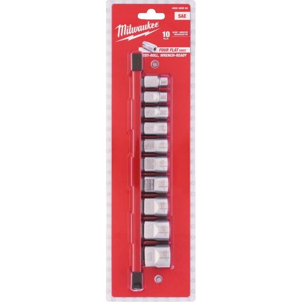 Milwaukee MILWAUKEE ZESTAW NASADEK 10 szt. 3/8" IMPERIALNE