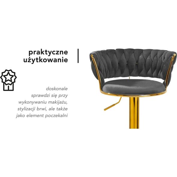 Activeshop 4Rico Hoker barowy QS-B313a aksamit szary