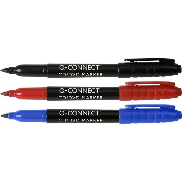 Q-Connect Marker do płyt CD/DVD Q-CONNECT, 1mm (linia), niebieski