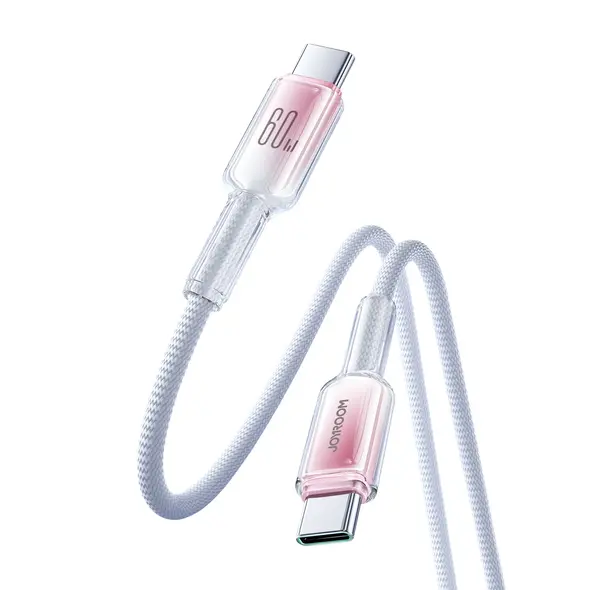 Joyroom S-A42 Crystal-Clear Series 60W USB-C / USB-C cable 1.2m white