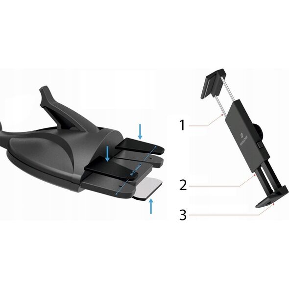 Swissten Swissten S-Grip T1-CD1 Universal Car Mount for CD Recorder Tablets / Phones / GPS Black