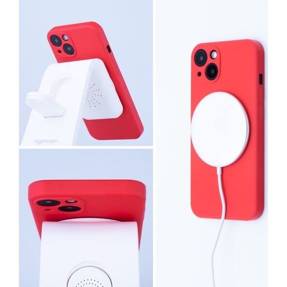 OEM Futerał SILICONE MAG COVER kompatybilny z MagSafe do IPHONE 13 Pro czerwony