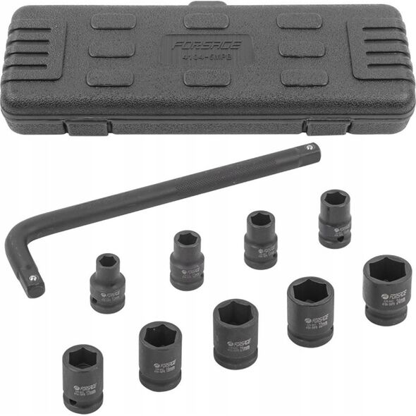 Zestaw narzędzi Forsage Zestaw narzędzi udarowych 1/2" 10el. (10-24mm)