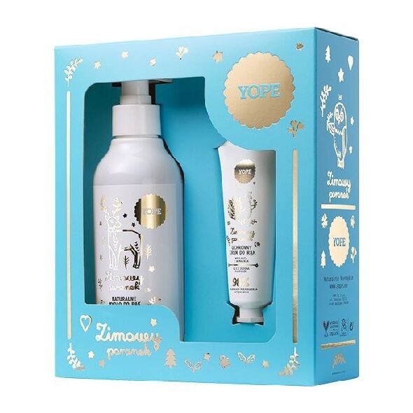 Yope YOPE ZESTAW ZIMOWY PORANEK MYDŁO 300 ML + KREM DO RĄK 50 ML