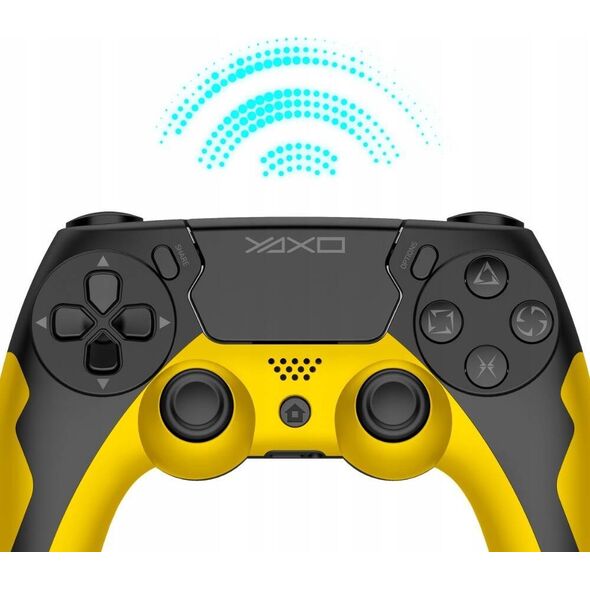 Pad Yaxo Pad YAXO Hornet Fury bezprzewodowy do SONY, PS4, PS3, PC, ANDROID żółty one size