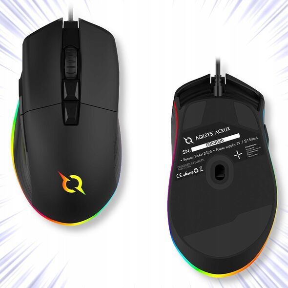 Mysz AQIRYS AQIRYS Myszka przewodowa ACRUX black