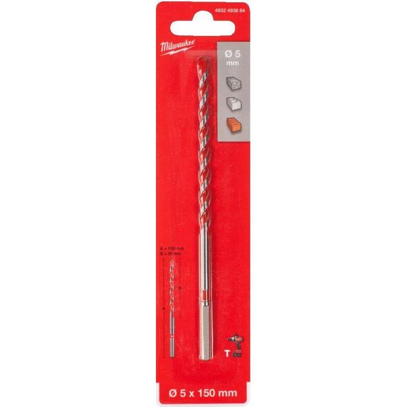 Wiertło Milwaukee MILWAUKEE WIERTŁO DO BETONU TCT  5 x150mm PREMIUM