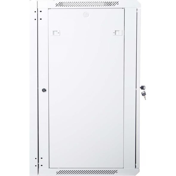 Digitus Szafa sieciowa wisząca 19" 18U rack 600x600, drzwi szyba, szary, dzielona, złożona, 60kg